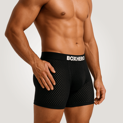 Pacote com 3 Shorts Boxer Premium em Fibra de Bambu Vermelho 1.0
