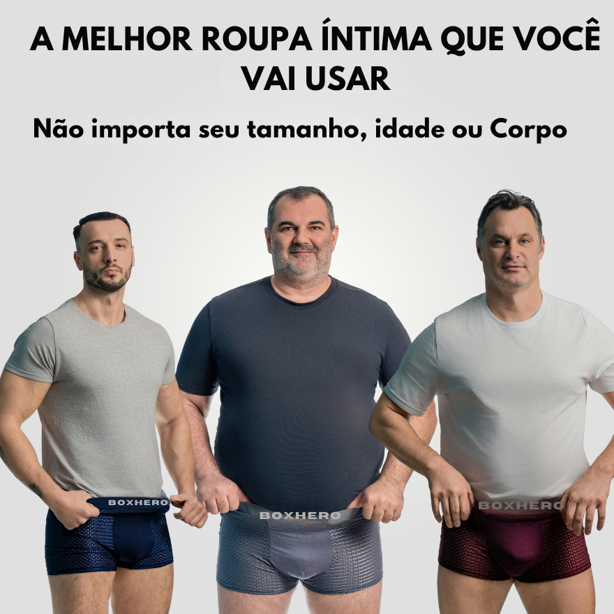 Pacote com 3 Shorts Boxer Premium em Fibra de Bambu Vermelho 1.0