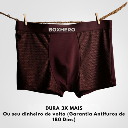 Pacote com 3 Shorts Boxer Premium em Fibra de Bambu Vermelho 1.0