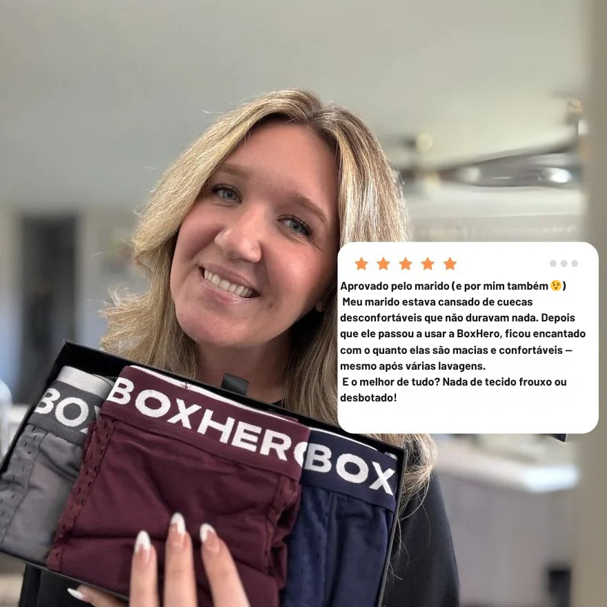 Pacote com 16 Cuecas Boxer Boxhero de Fibra de Bambu 1.0