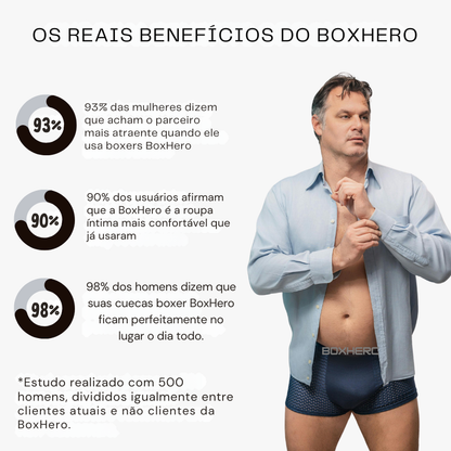 Pacote com 16 Cuecas Boxer Boxhero de Fibra de Bambu 1.0